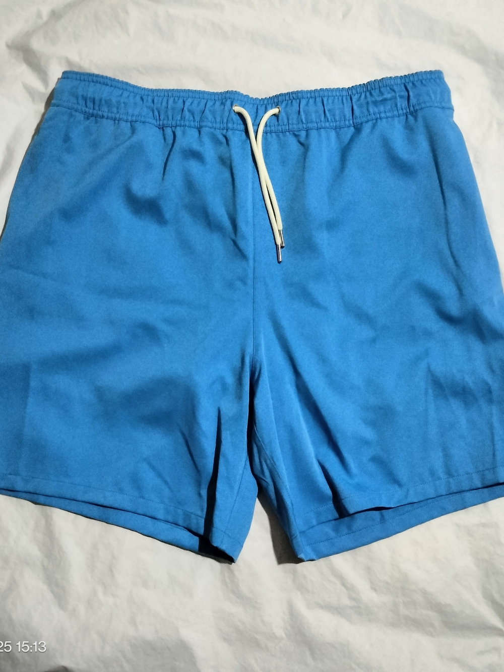 NWT Robert Graham Swim Trunks Mens Large Azure Blue Lined Shorts SMRG113 7" Inse